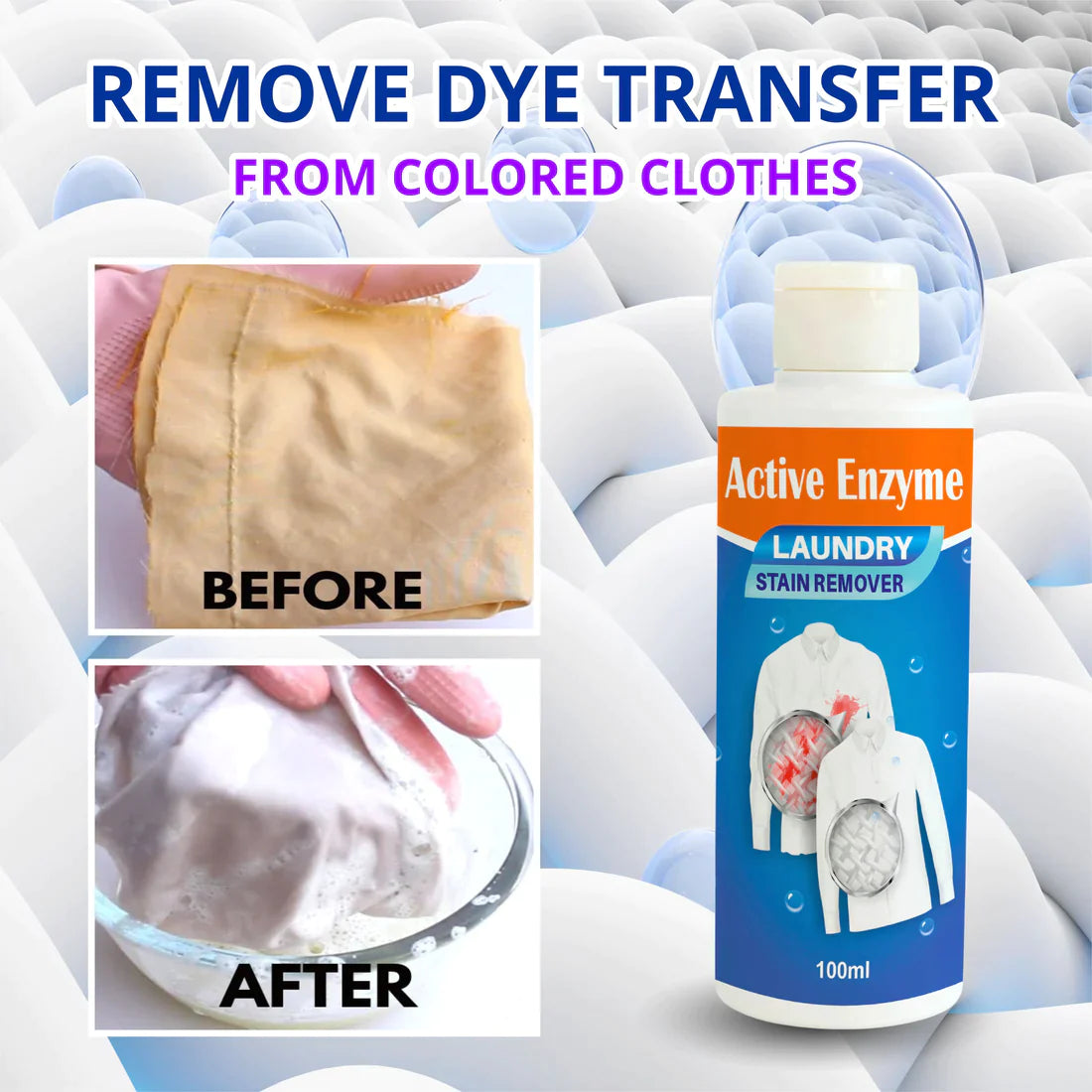 Active Enzyme Laundry Stain Remover Buy 1 get 1 Free (4.9/5 ⭐⭐⭐⭐⭐ 11872 Reviews)